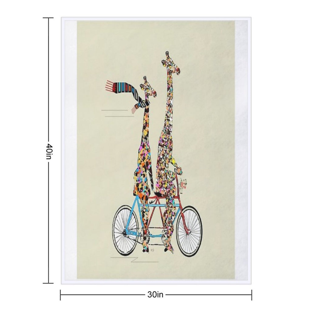 Giraffes Days Lets Tandem Plush Throw Blanket