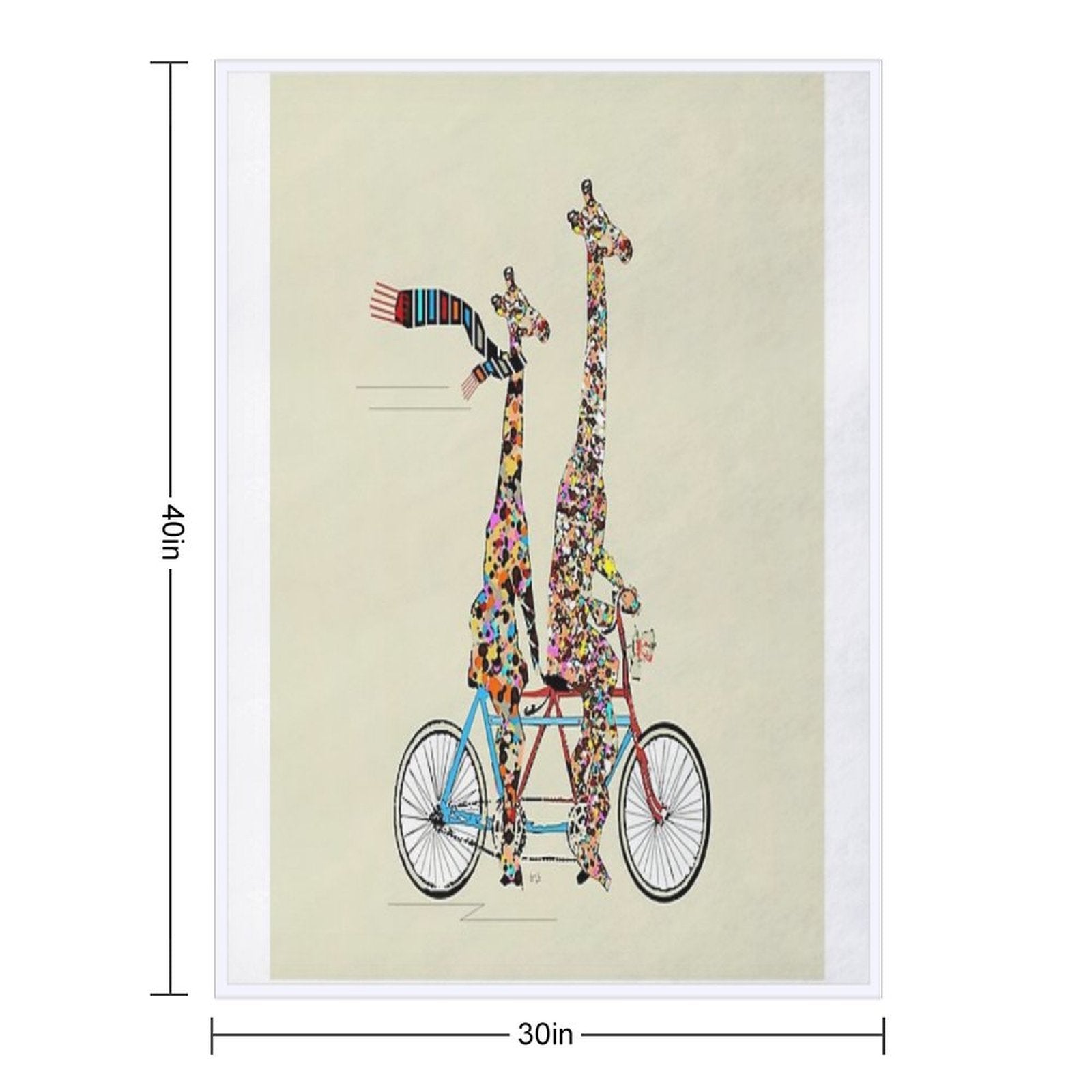Giraffes Days Lets Tandem Plush Throw Blanket