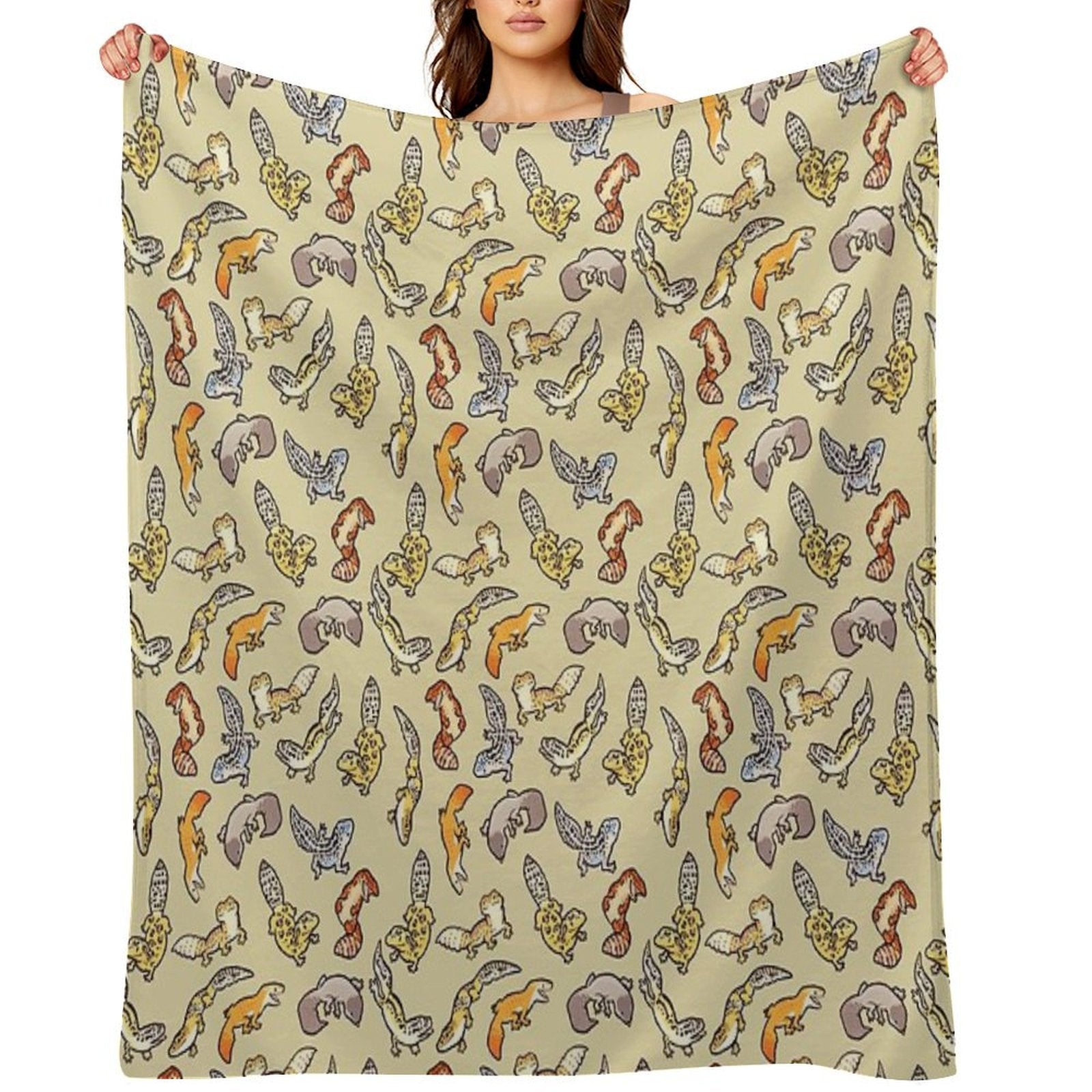 Chub Gecko Babies Compact Throw Blanket
