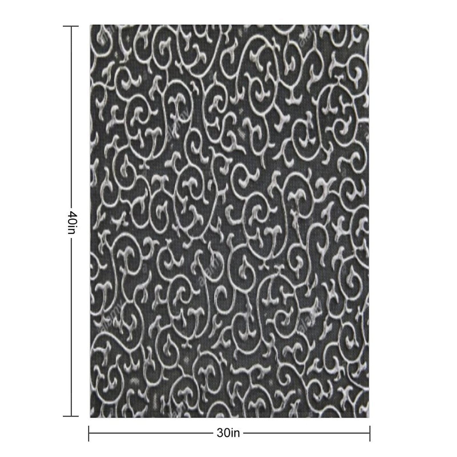Fabric Design with Black Background Sustainable Throw Blanket