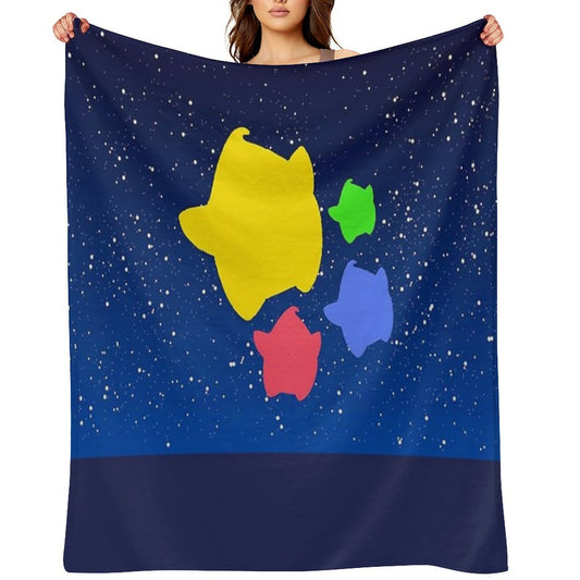 Lumas (Yellow, Red, Blue, Green) Plush Throw Blanket