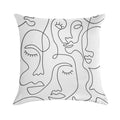 Abstract Faces Soft Warmth Comfort Throw Pillow