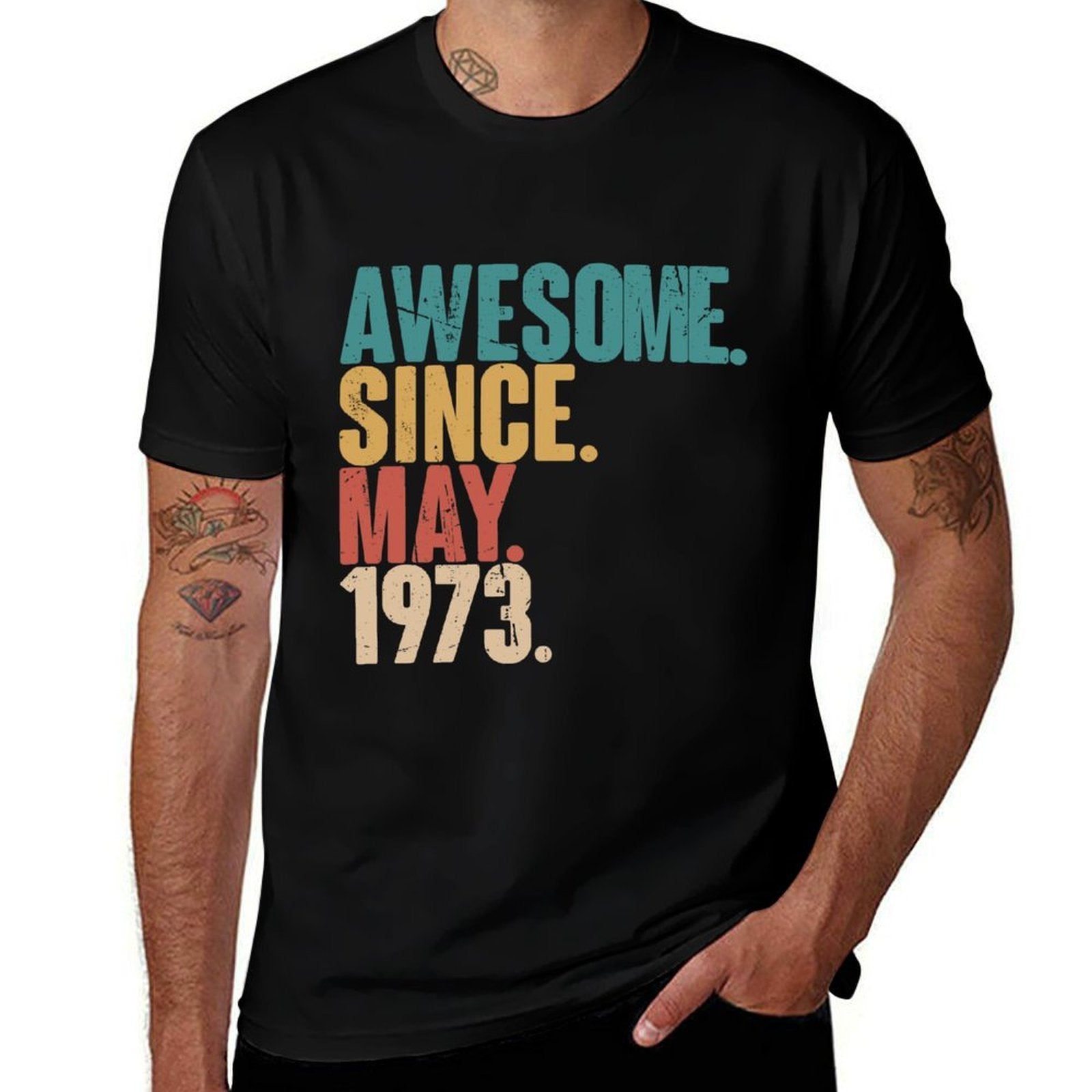 Birthday 50th Decoration May 50 Years Old Vintage 1973  Eco-friendly Material T-Shirt