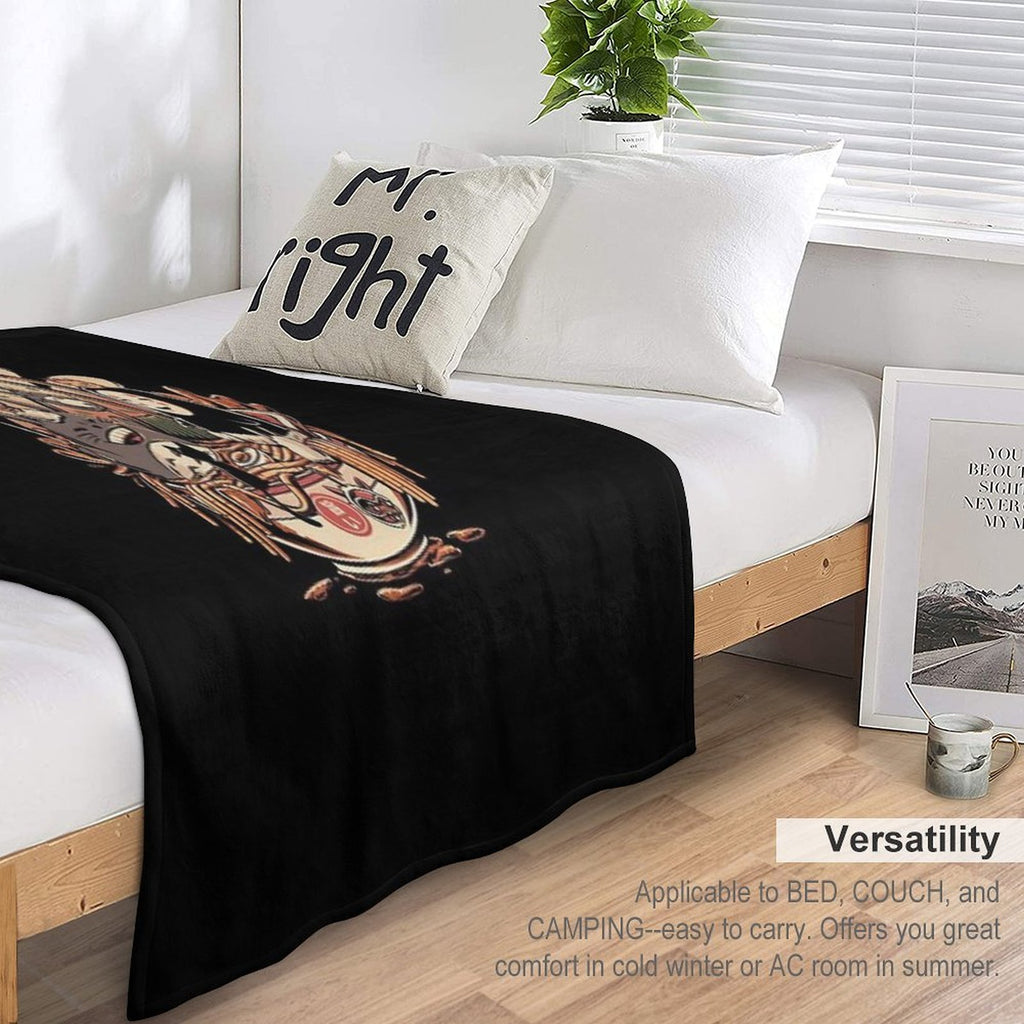 Funny Ramen Premium Throw Blanket