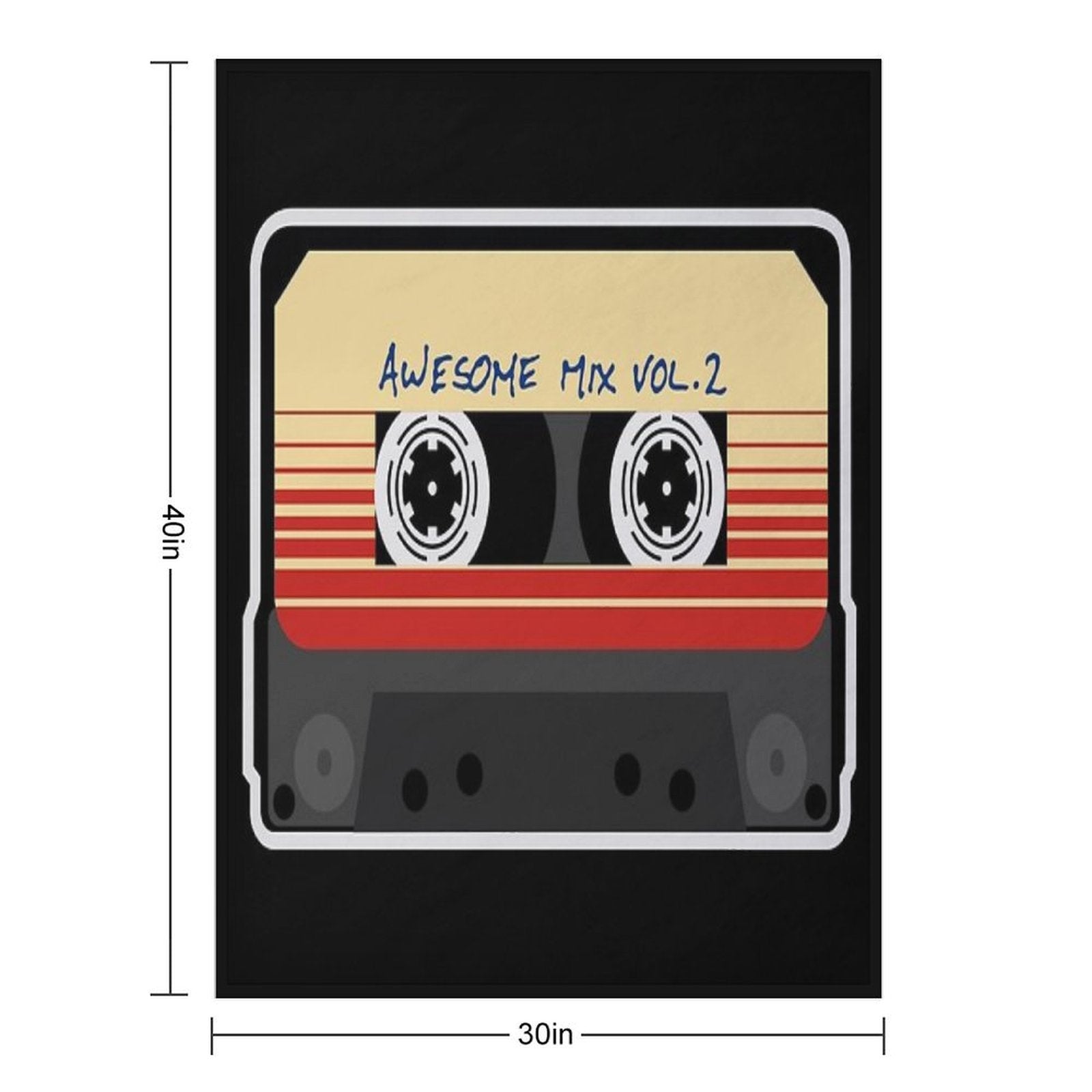 Awesome, Mixtape Vol 2, Cassette, Retro, Versatility Throw Blanket