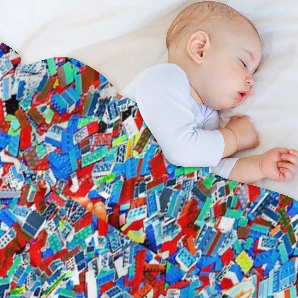 Colorful Building Blocks - Abstract Design Gift-ready Throw Blanket