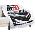 AE86 Initial D Machine-washable Throw Blanket