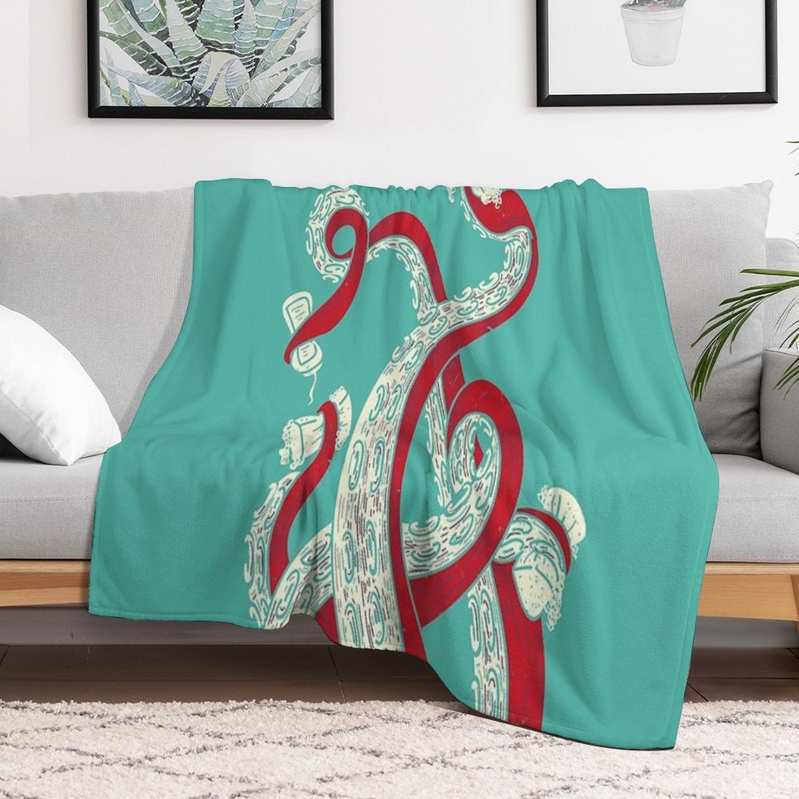 Kraken Lightweight Throw Blanket