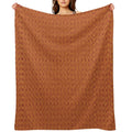 Orange Zig-zag Durable Throw Blanket