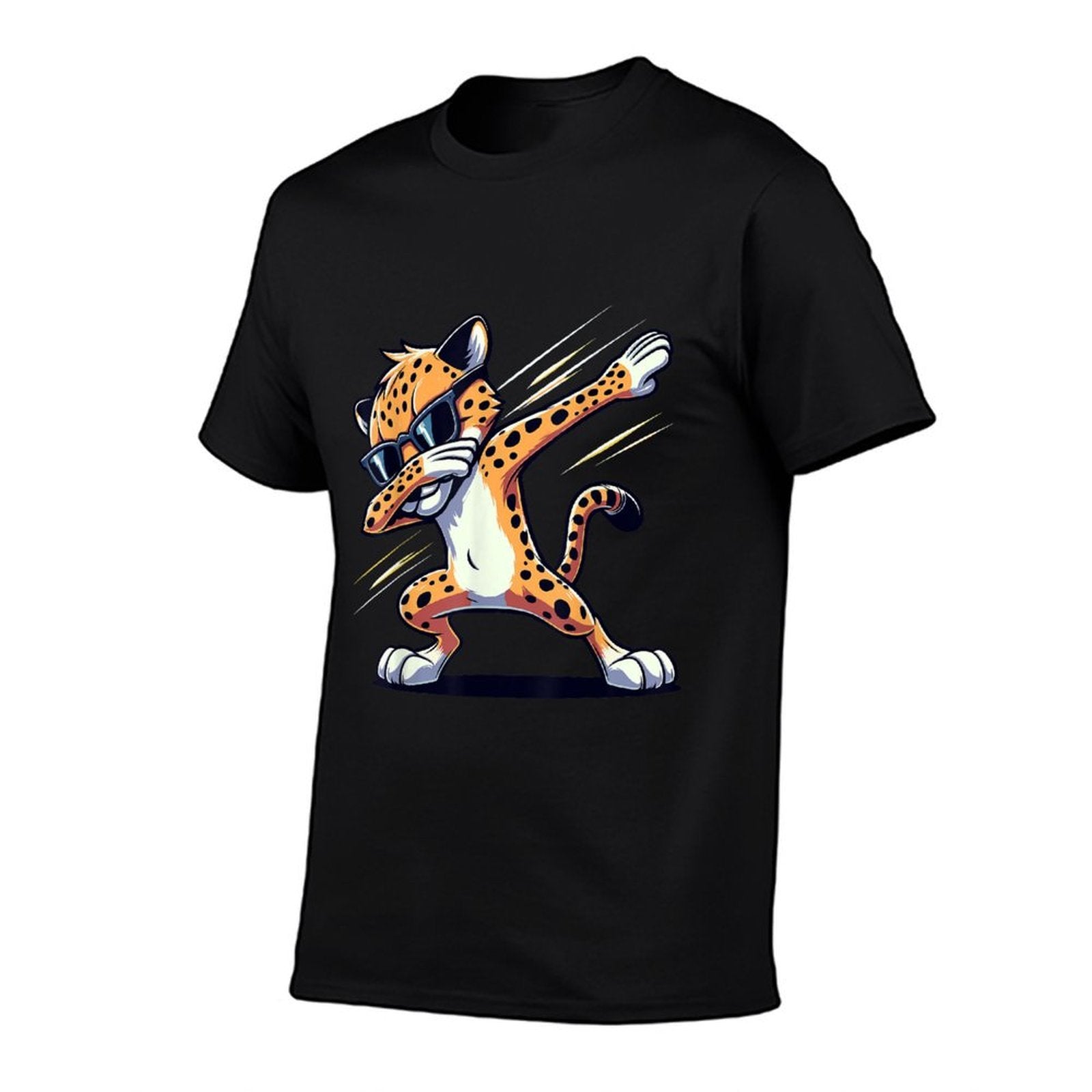 Dabbing Cheetah Sunglasses Cheetah Animal  Graphic-printed T-Shirt