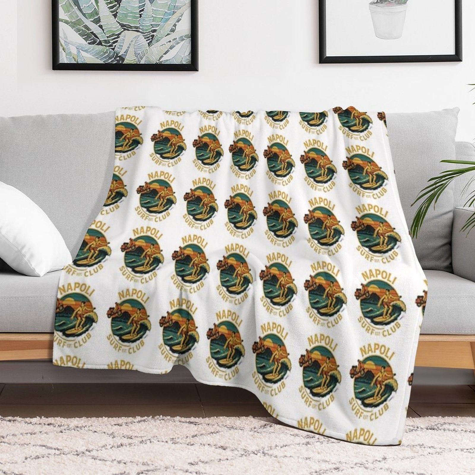 NAPOLI SURF CLUB All-season Throw Blanket