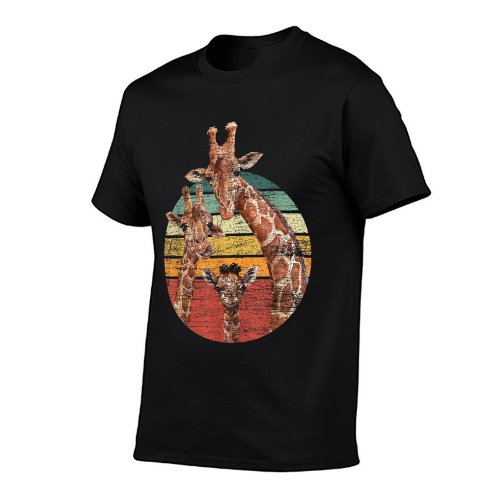 Animal Lover Family African Safari Giraffe  High-quality Stitching T-Shirt