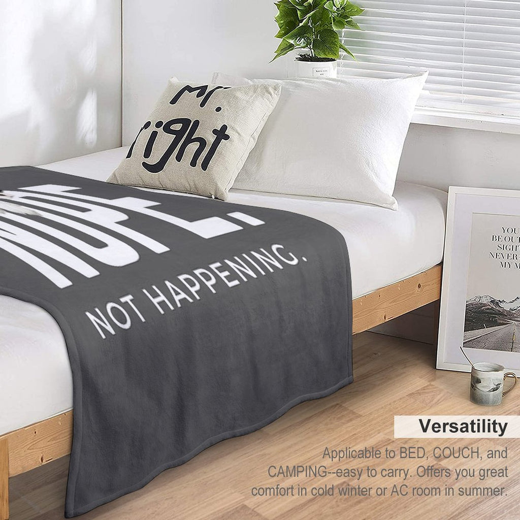 Nope. Not Happening. (Sleepy Cavalier King Charles Spaniel) Eco-conscious Throw Blanket