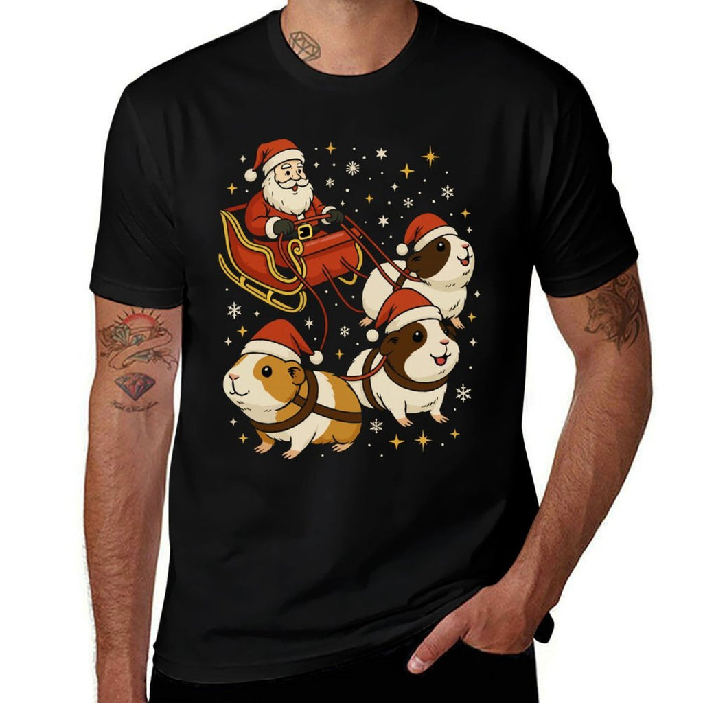 Funny Guinea Pig Christmas  Trendy Pattern T-Shirt