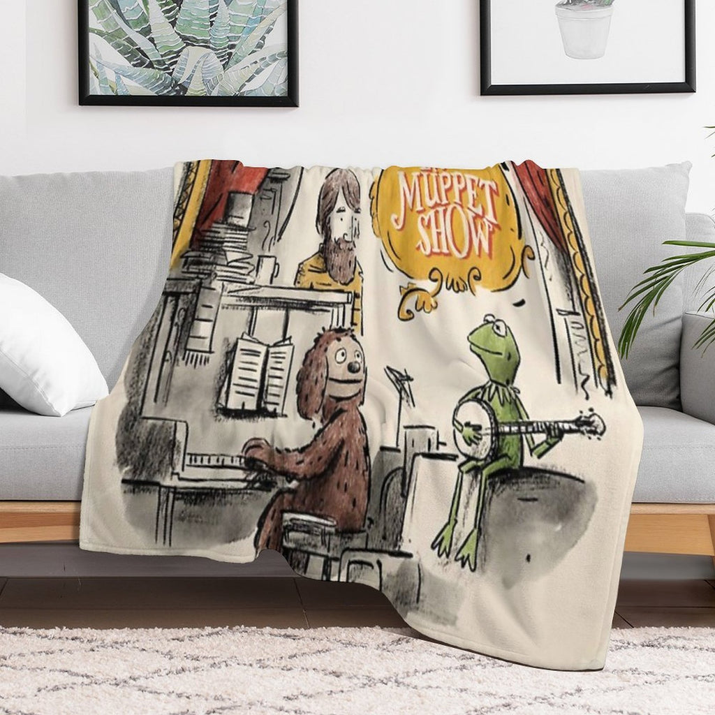 Copy of Muppets THE SHOW IS TIME RETRO Machine-washable Throw Blanket