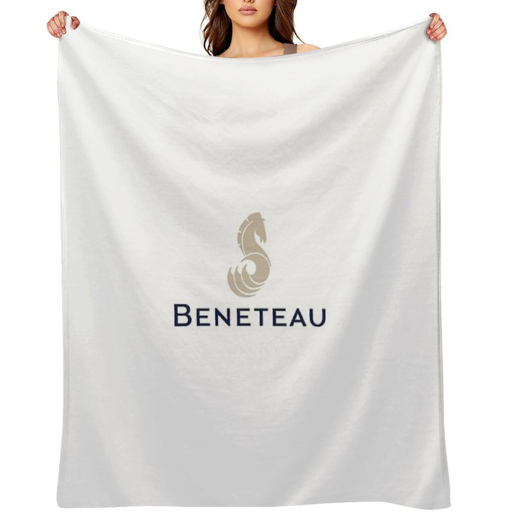 Beneteau Yachts Logo Fishing Versatility Throw Blanket