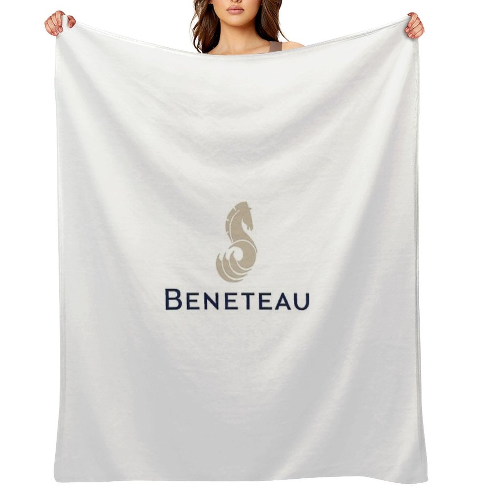 Beneteau Yachts Logo Fishing Versatility Throw Blanket