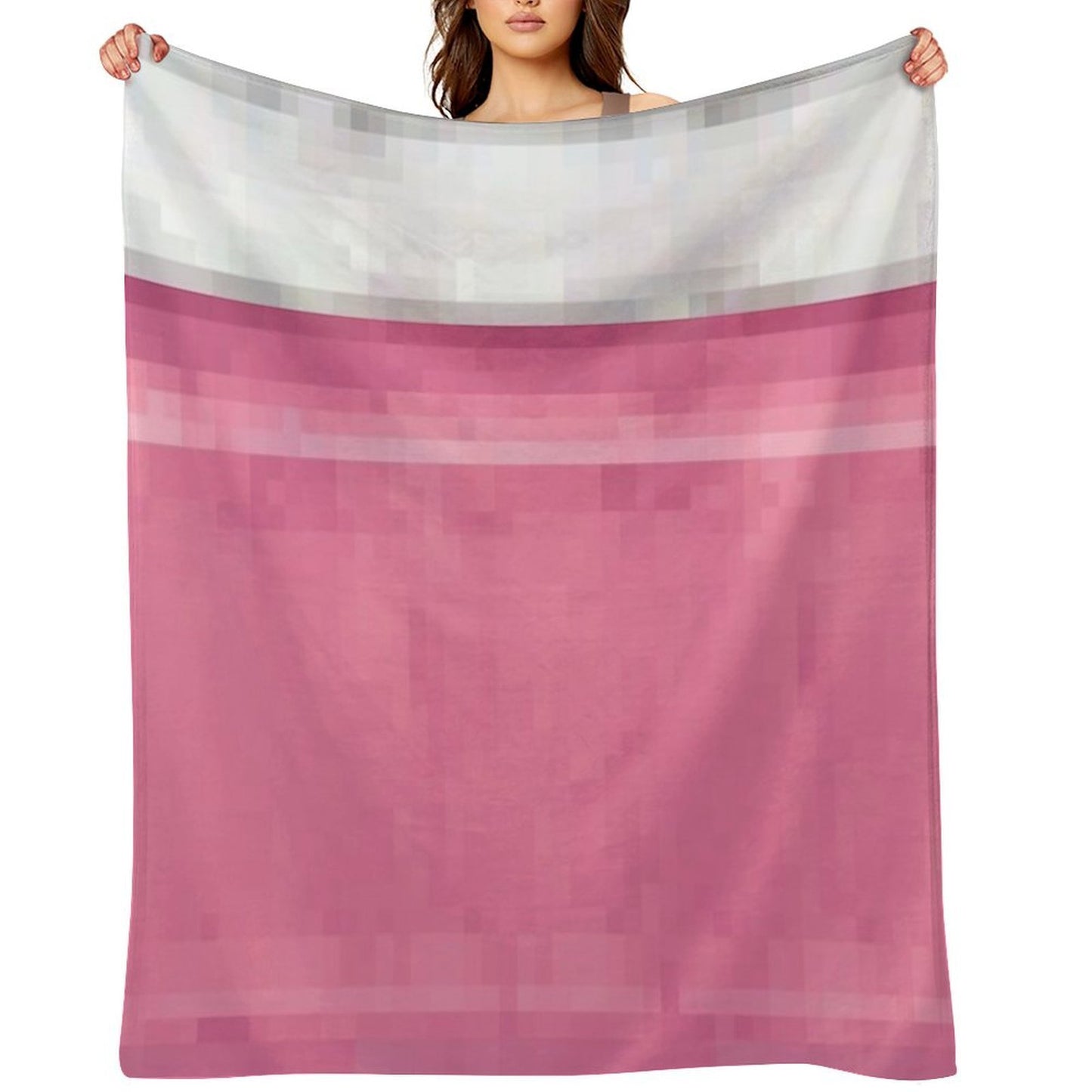 Minecraft Pink Pixel Bed Lightweight Throw Blanket