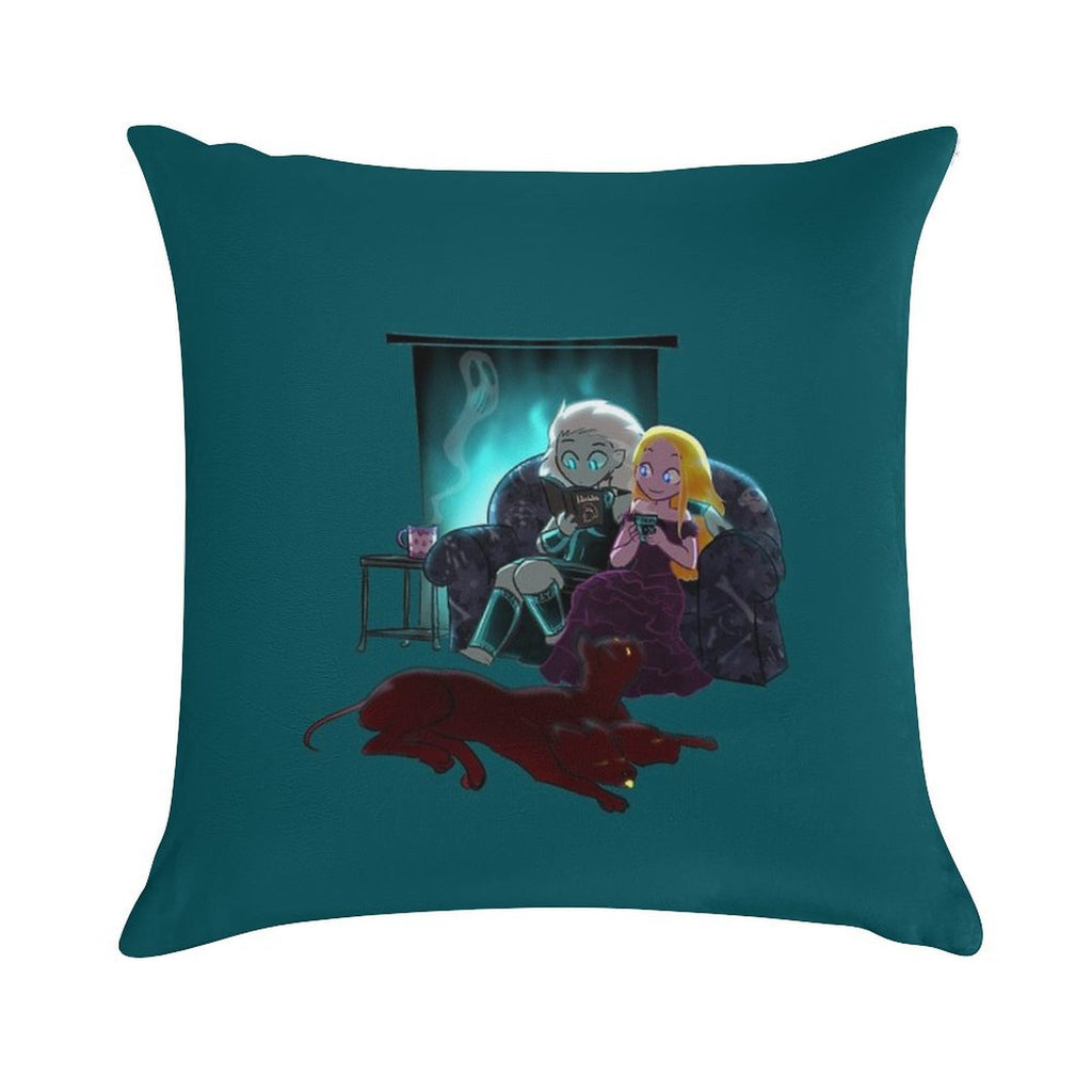 Cozy Winter Night Soft High-Density Material Throw Pillow