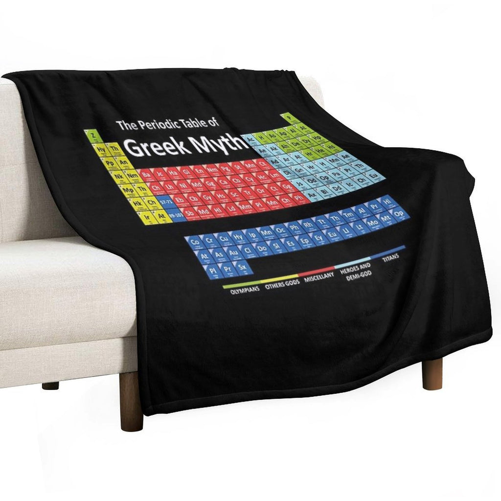 Periodic Table of Greek Mythology Sustainable Throw Blanket