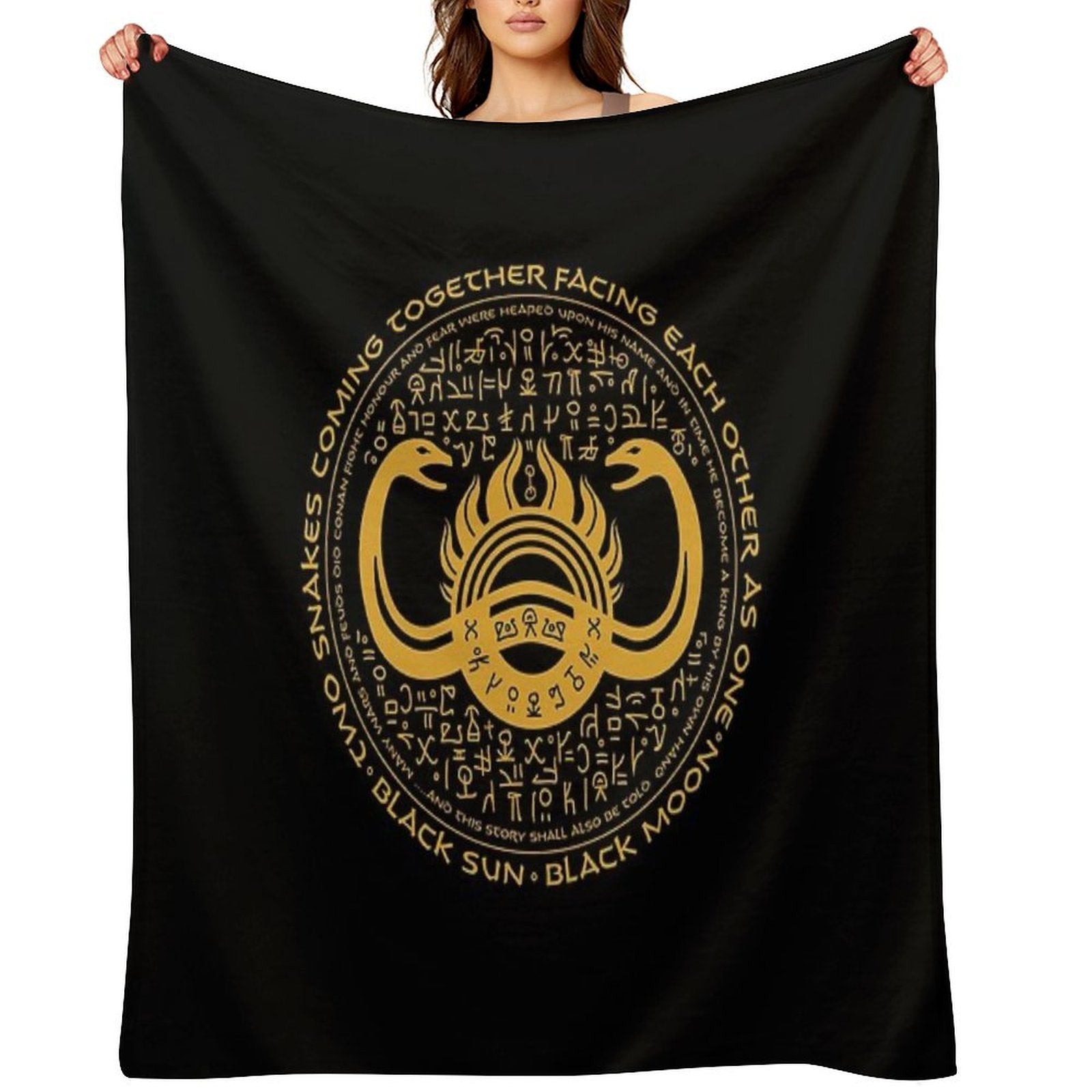 Thulsa Doom Two Snakes Coming Together Sustainable Throw Blanket