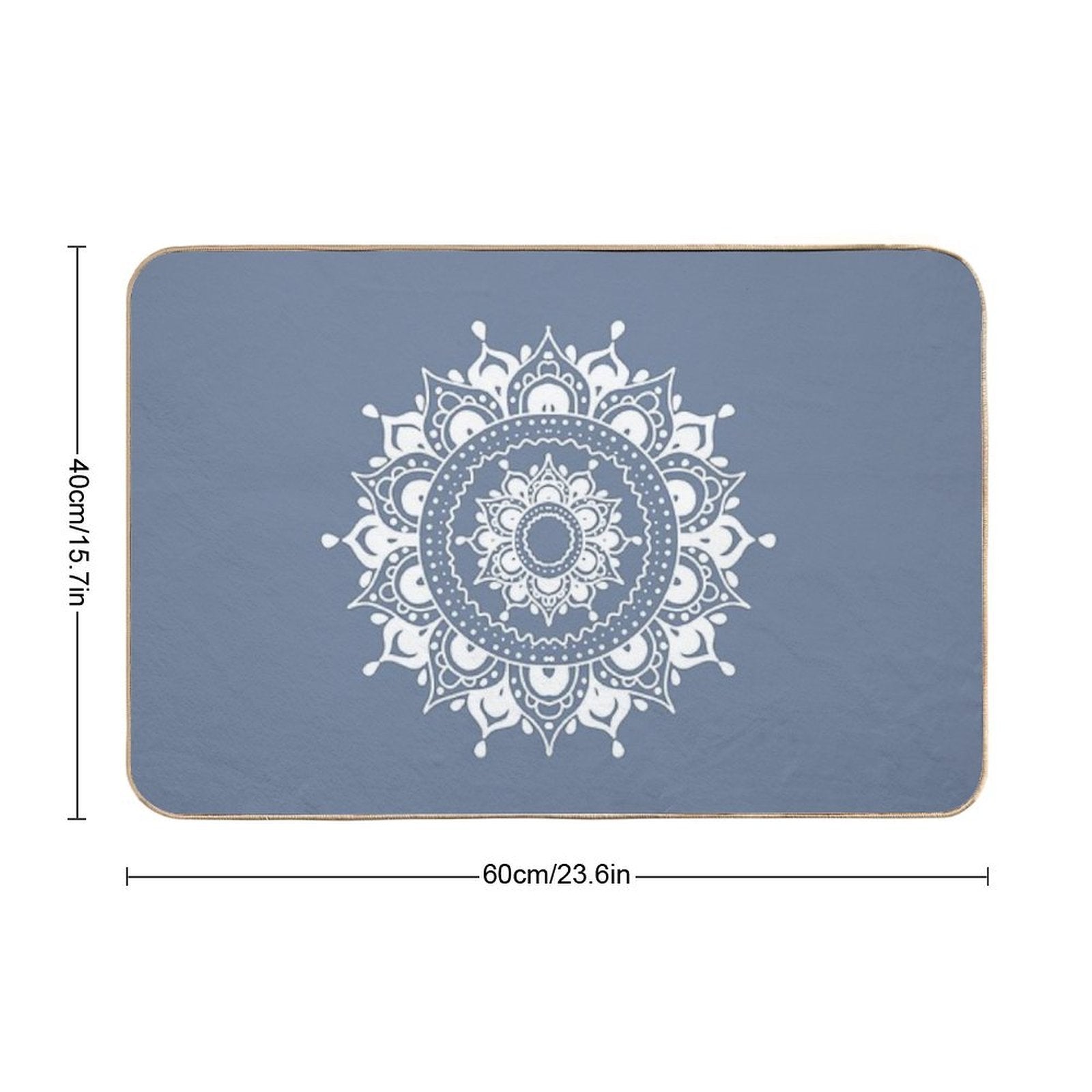 Classic Black And White Mandala Art  Absorbent Bath Mat