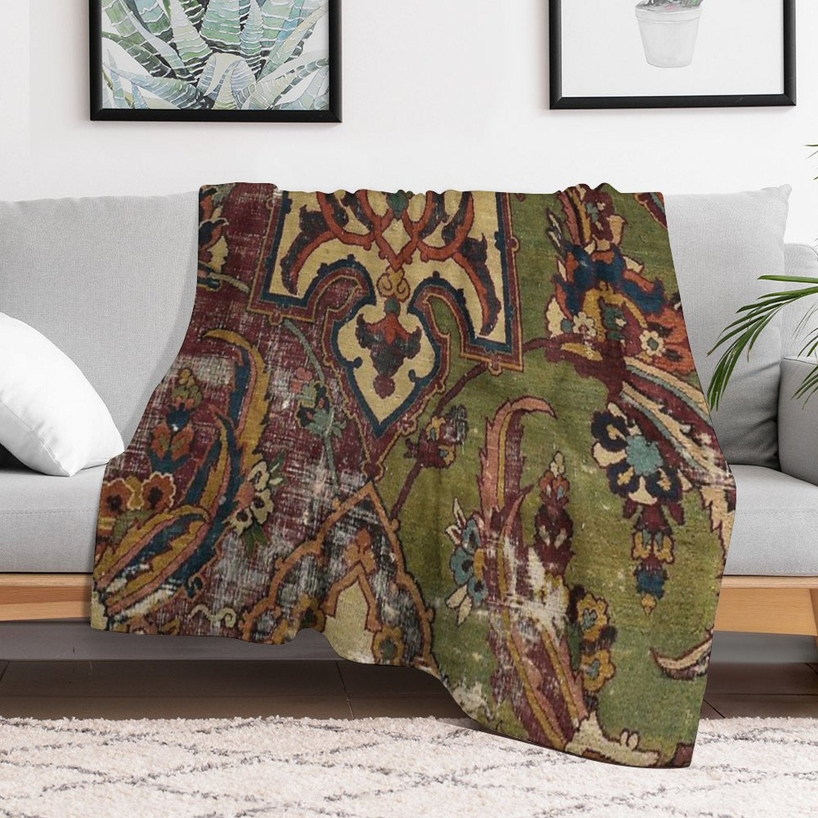 Antique Kilim 13 Multi-functional Throw Blanket