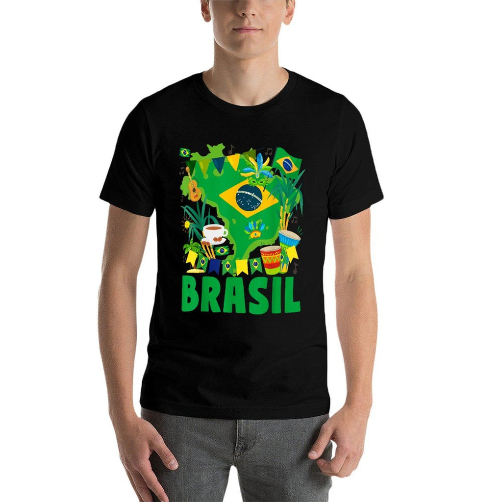 Brasil Flag Outfit Idea For Kids Brazil & Brazilian Flag  Eco-friendly Material T-Shirt