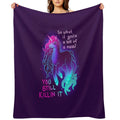 YOU STILL KILLIN IT Neon Unicorn Machine-washable Throw Blanket