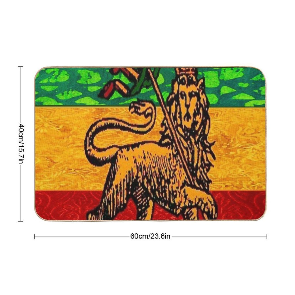 Rasta Lion of Judah Flag  Slip-Resistant Bath Mat