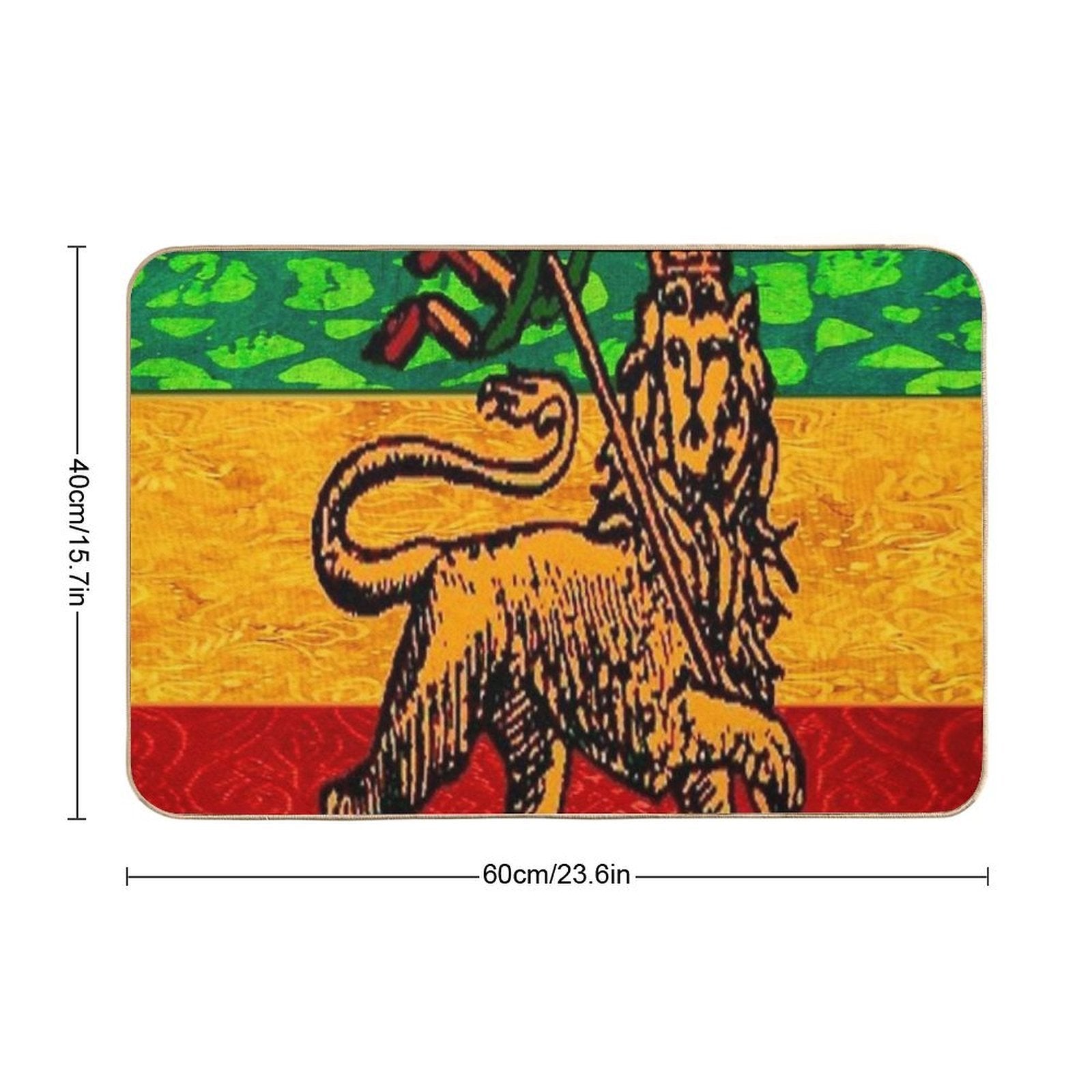 Rasta Lion of Judah Flag  Slip-Resistant Bath Mat