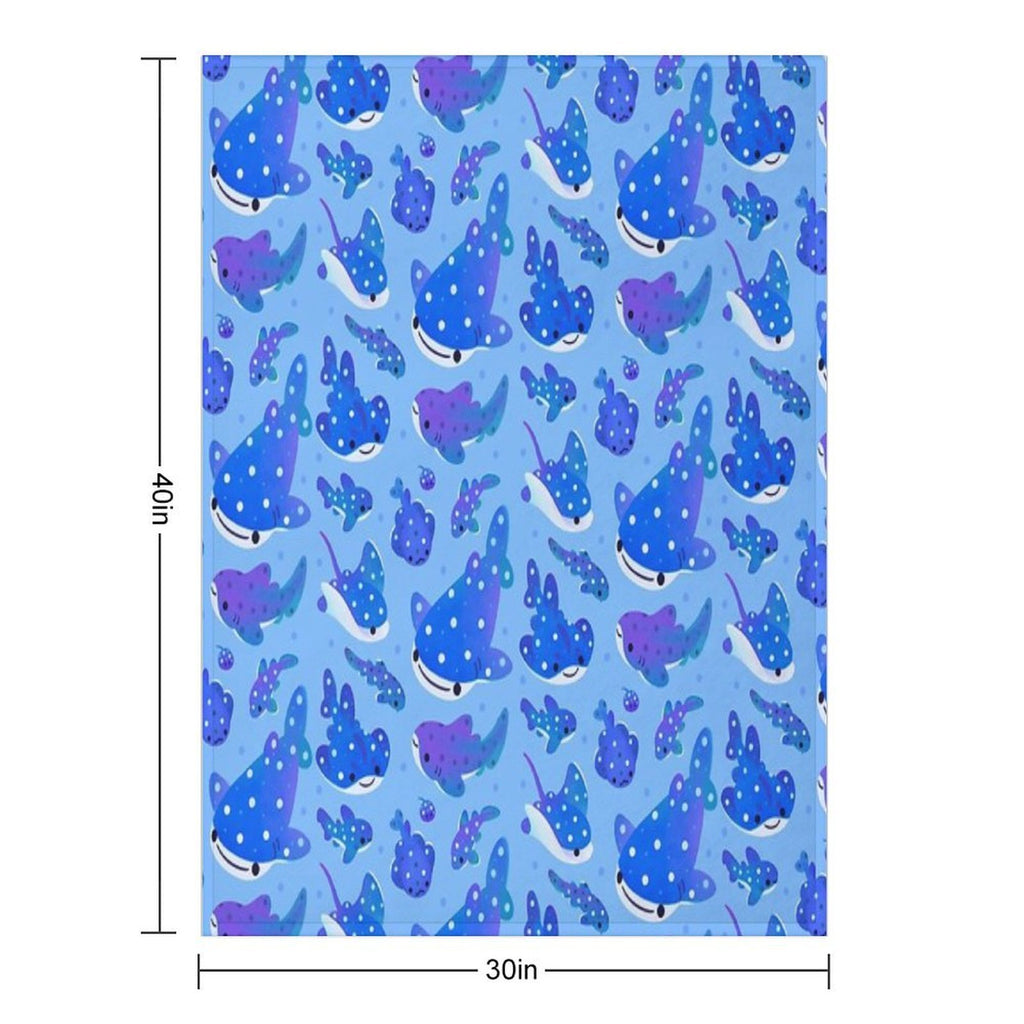 Polka Dot Shark Comfort Throw Blanket