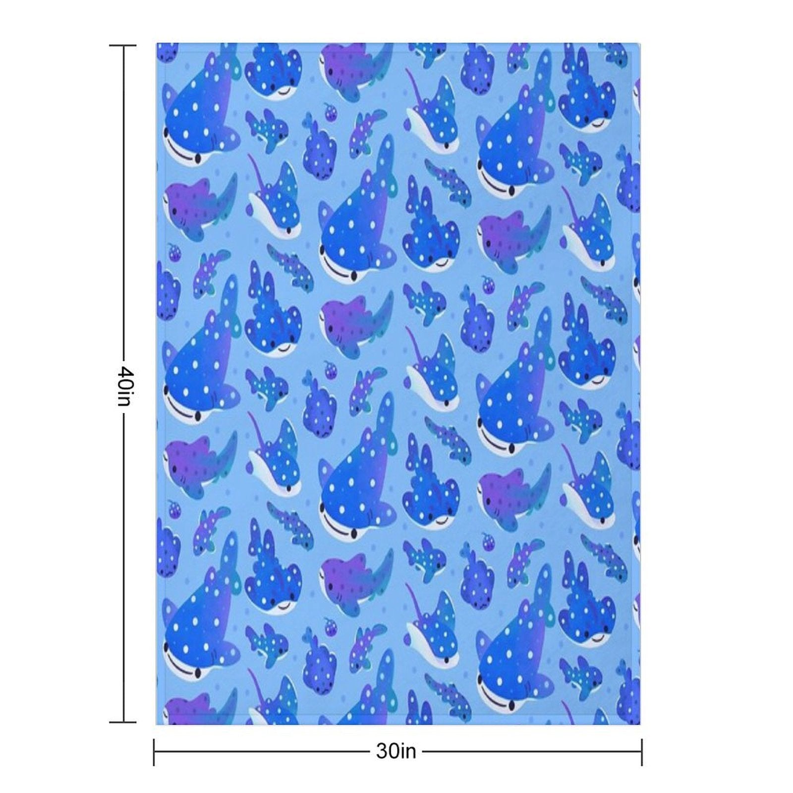 Polka Dot Shark Comfort Throw Blanket