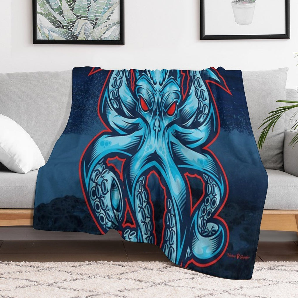 The Kraken Compact Throw Blanket