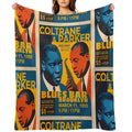 Jazz Poster Wrinkle-free Throw Blanket
