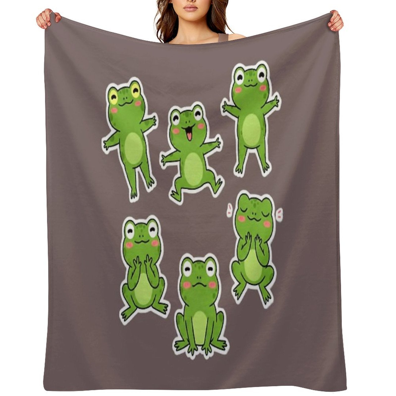 Dancing Frog Frog, Frogs, Dancing, Dance, Dancer, Music, Meme, Musician, Band, Rock, Metal, Vintage, Retro Travel-friendly Throw Blanket