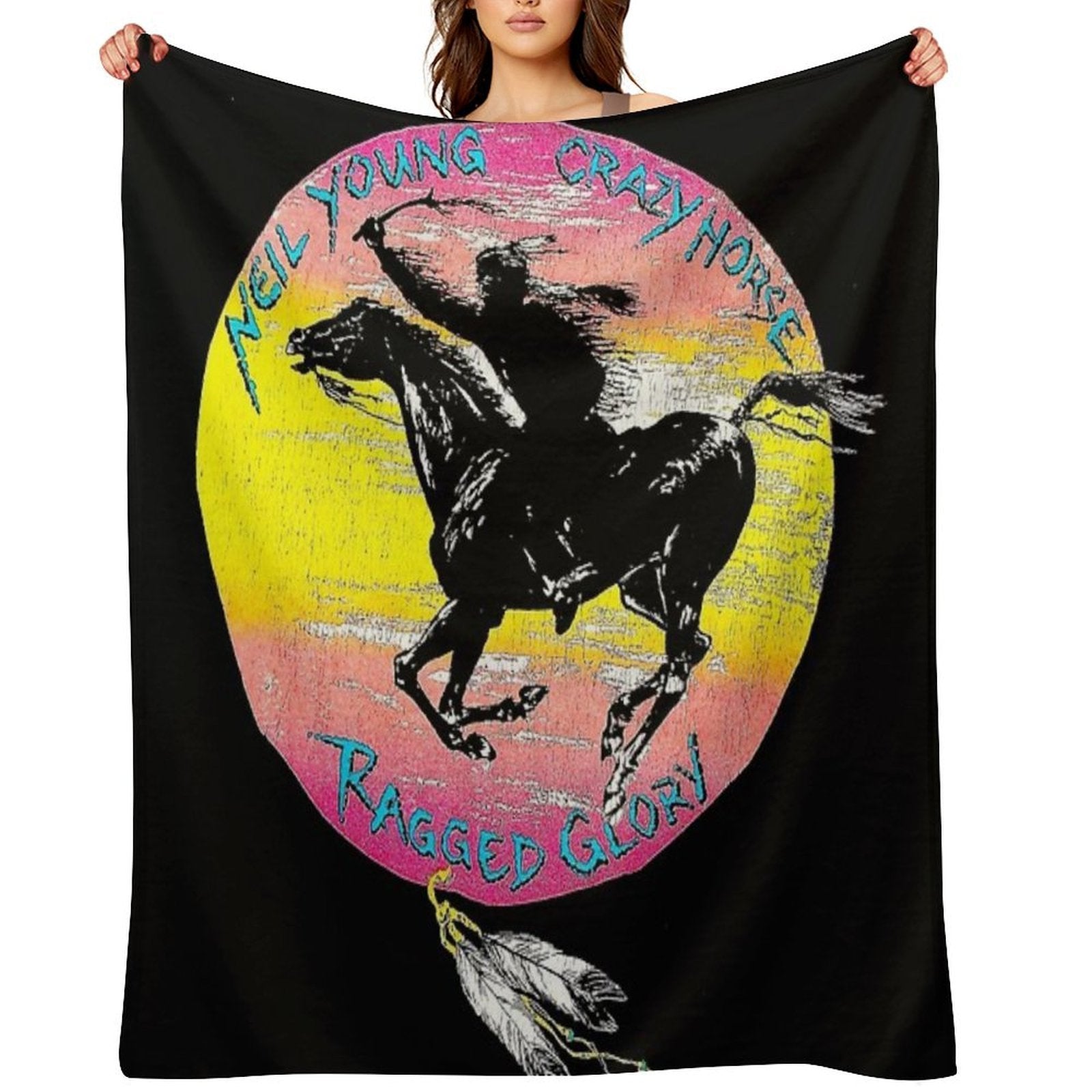 Ragged Glory. Travel-friendly Throw Blanket