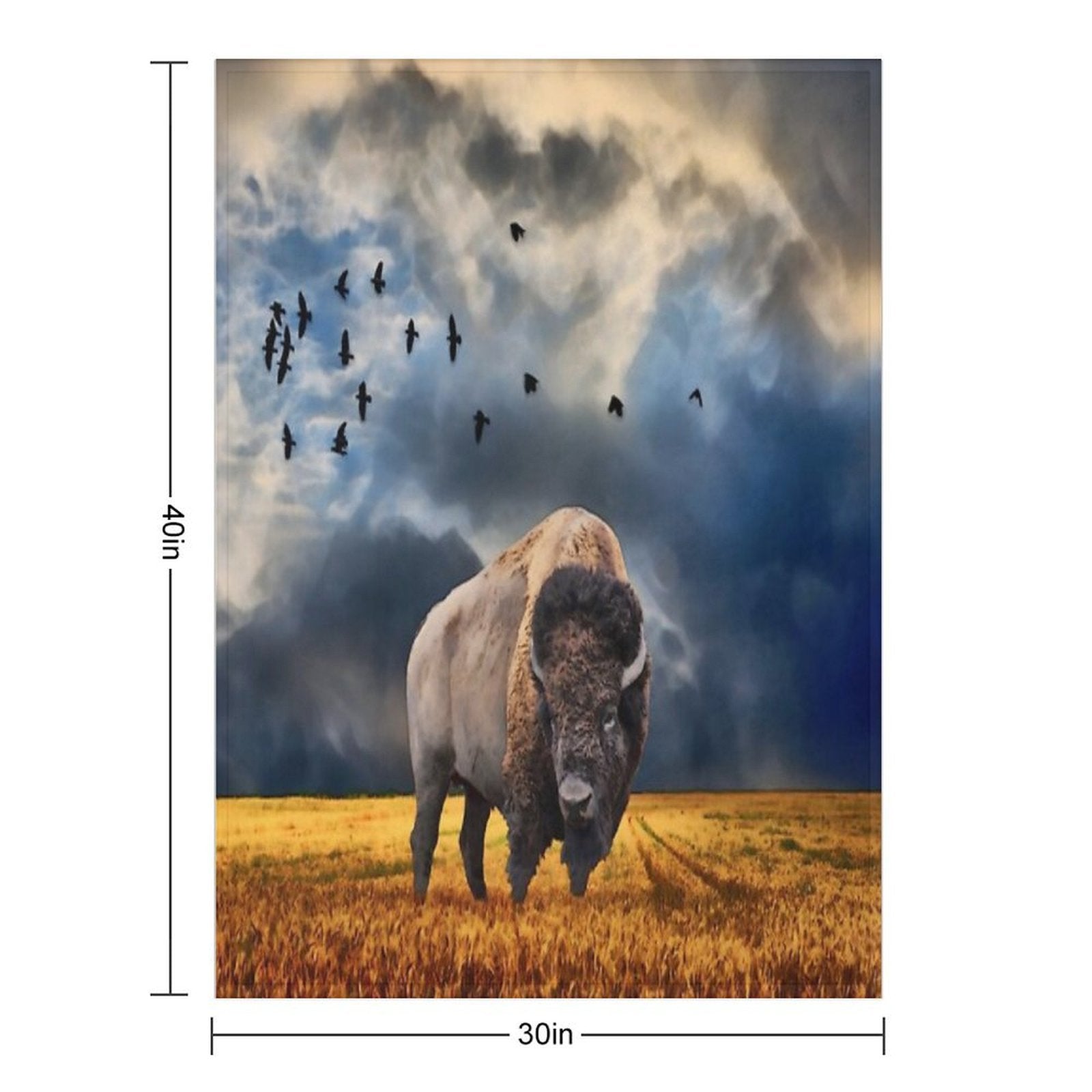 Buffalo On The Plains Travel-friendly Throw Blanket