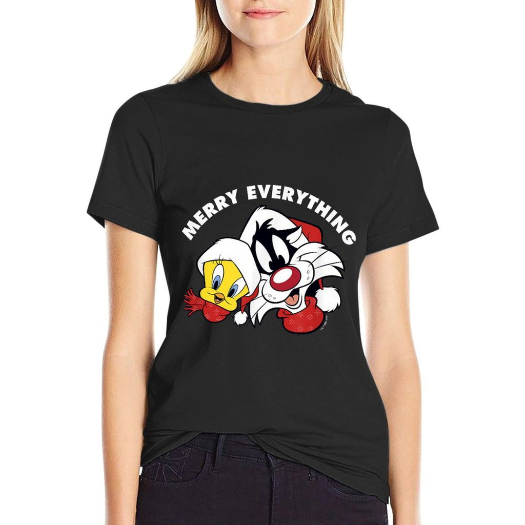 Looney Tunes Sylvester And Tweety Merry Everything Christmas  Odor-resistant T-Shirt