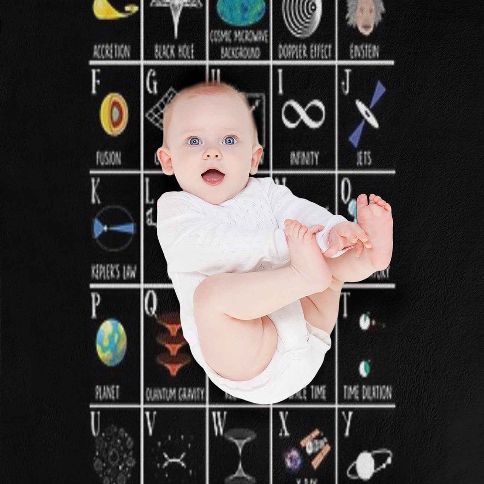 A To Z Of Astrophysics Gift Astronomy Science Astronomer Quick-dry Throw Blanket