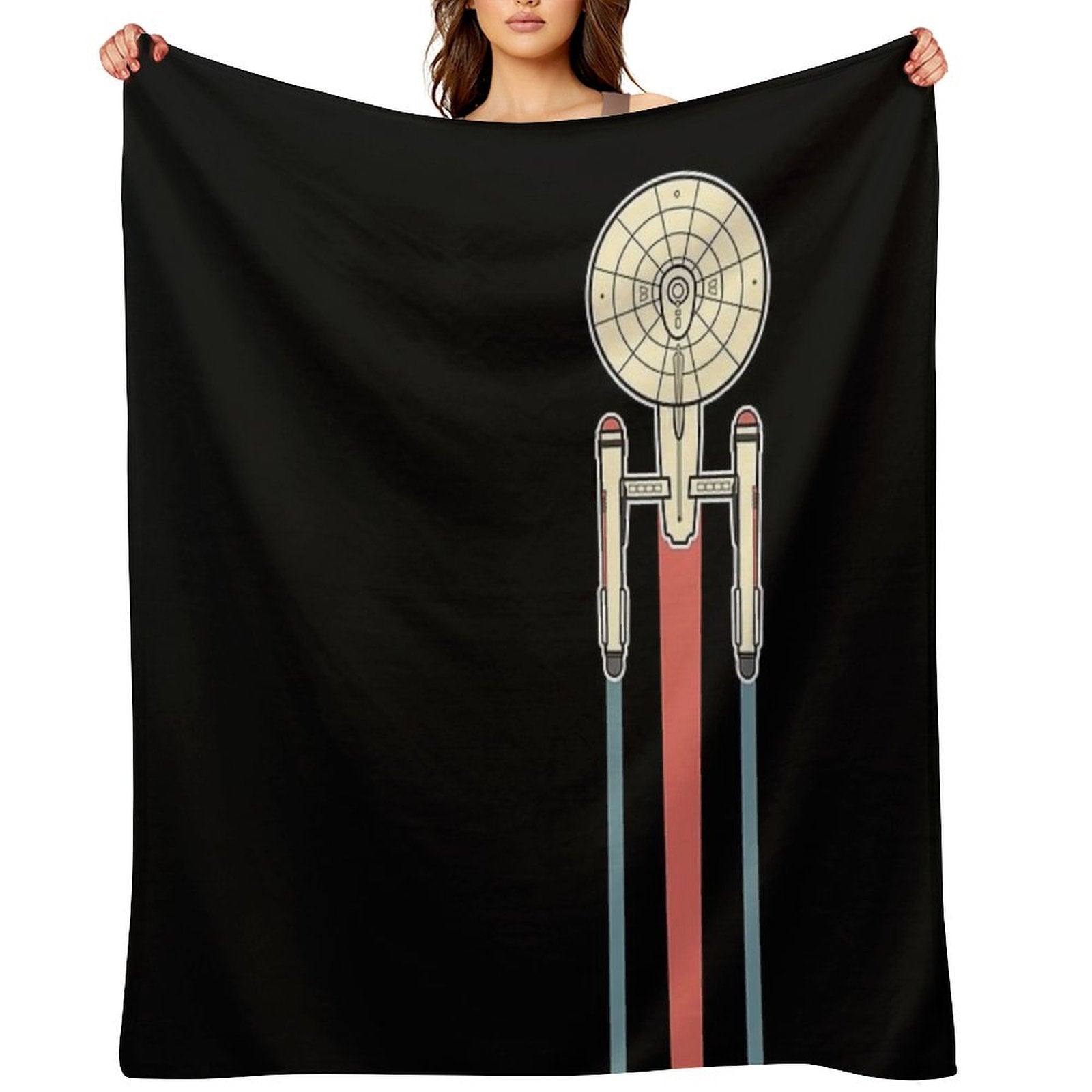 USS Enterprise Star Trek Anti-pilling Throw Blanket