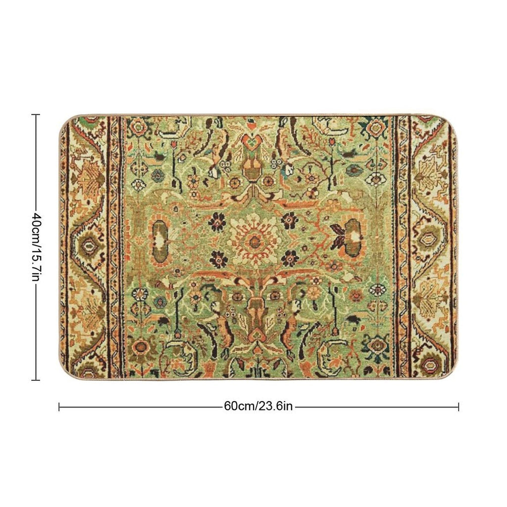 Antique Sultanabad Persian Rug Print  Toxin-Free Bath Mat