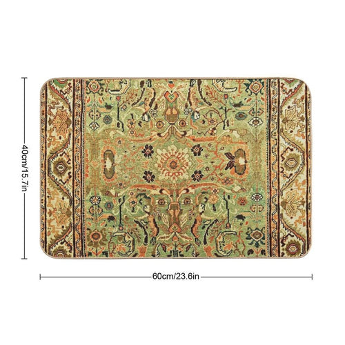 Antique Sultanabad Persian Rug Print  Toxin-Free Bath Mat