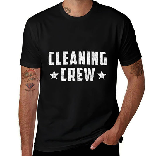 Cleaning Crew 2021 Custodian Spring Cleaning Clean Up Chores  Summer-ready Fabric T-Shirt