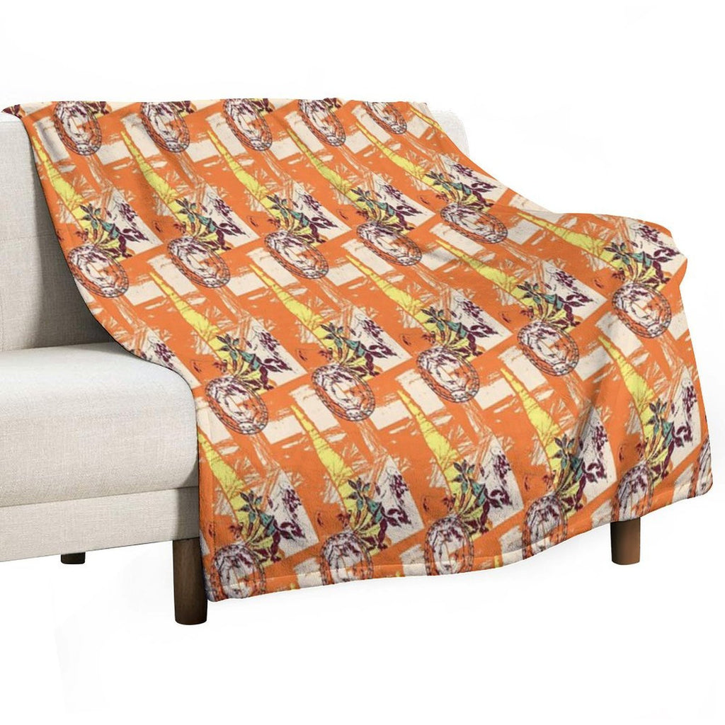 Abstract Flower Pattern Quick-dry Throw Blanket