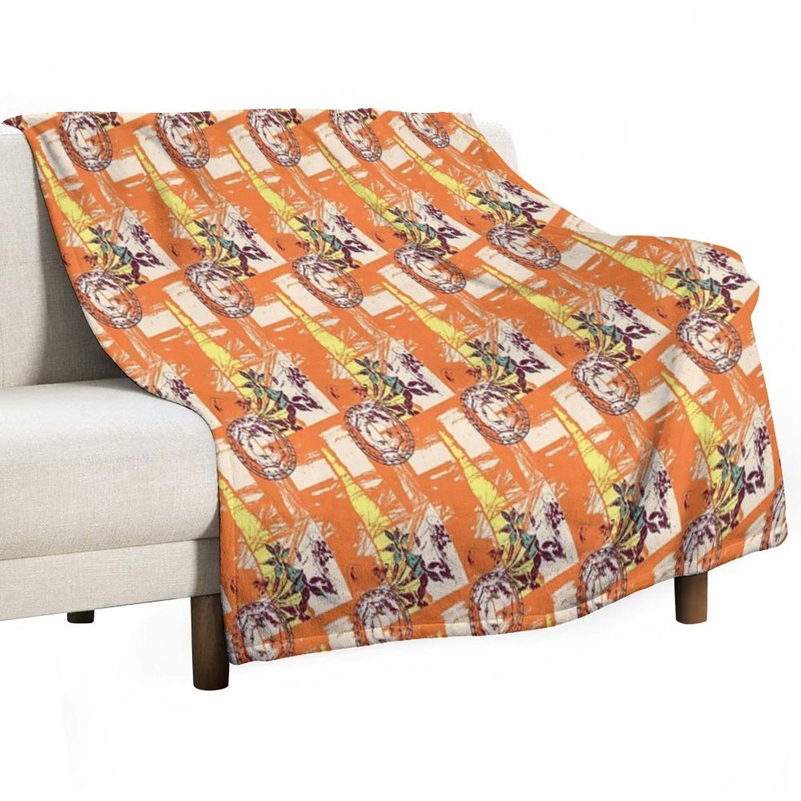 Abstract Flower Pattern Quick-dry Throw Blanket