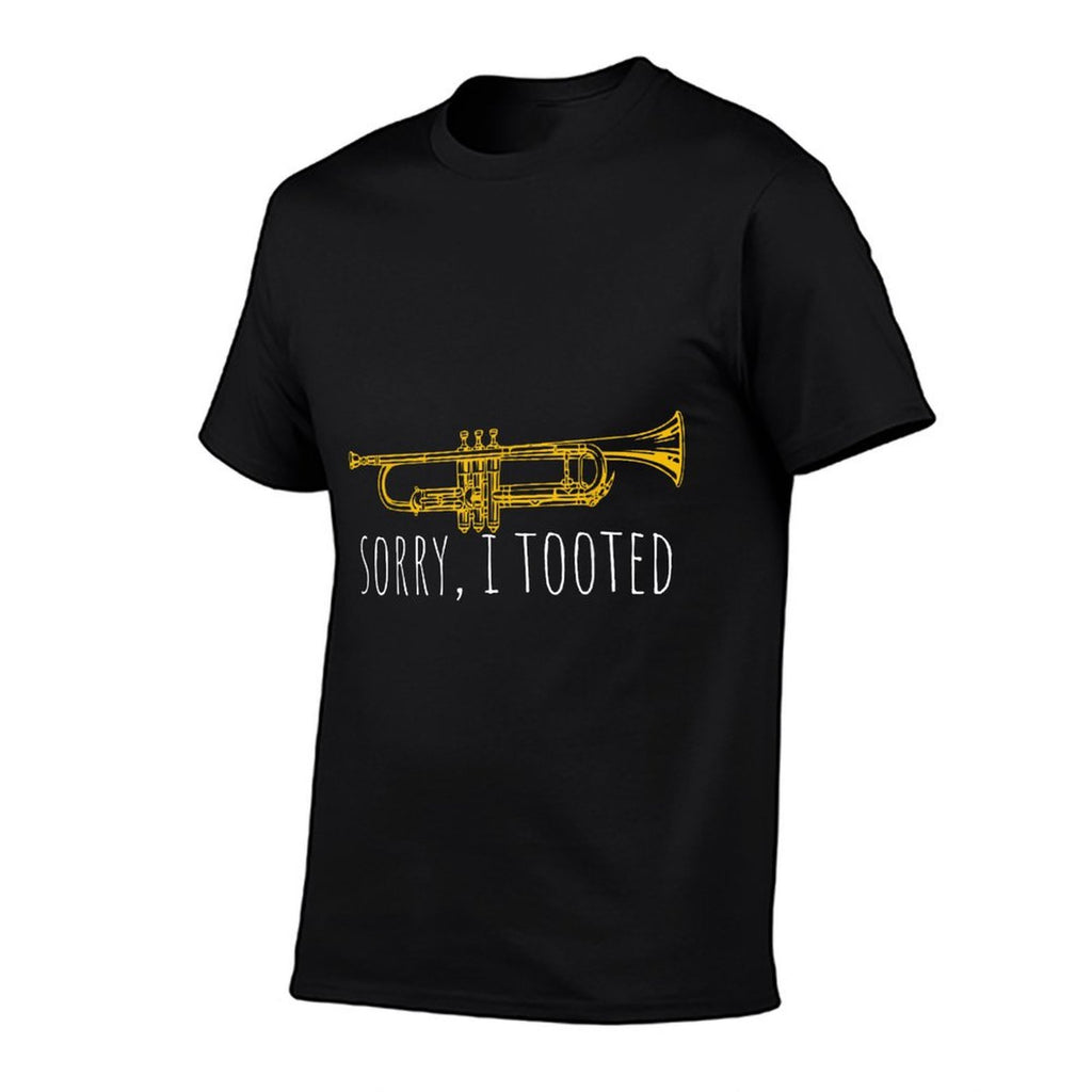 Sorry I Tooted  Funny Jazz Trumpet Player  Oversized Silhouette T-Shirt