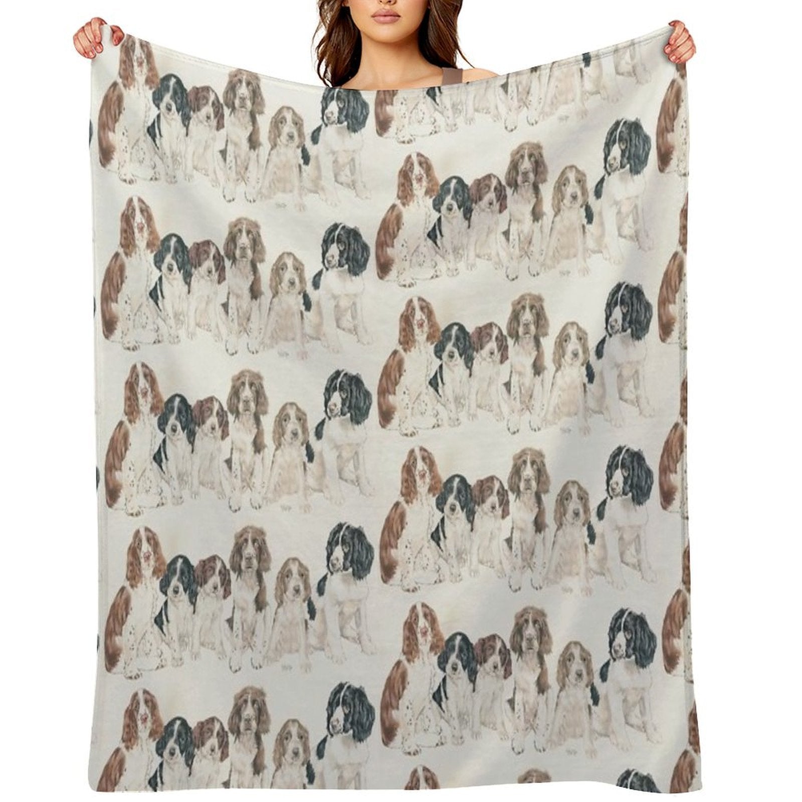 English Springer Spaniel Puppies All-season Throw Blanket