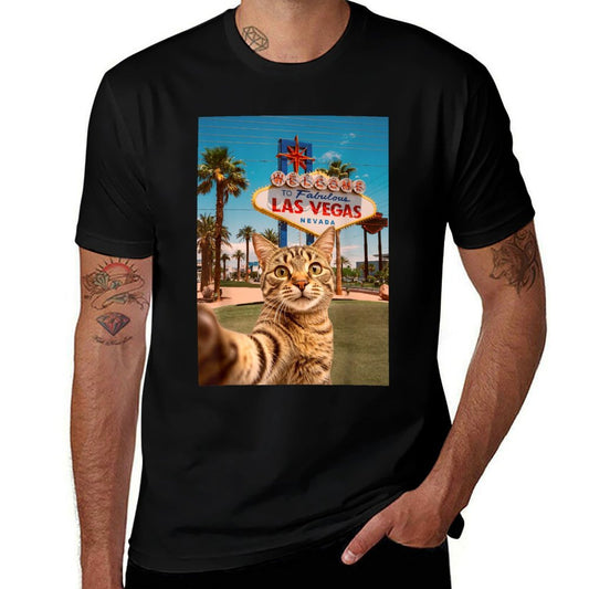 Funny Cat Selfie Las Vegas  Classic T-Shirt