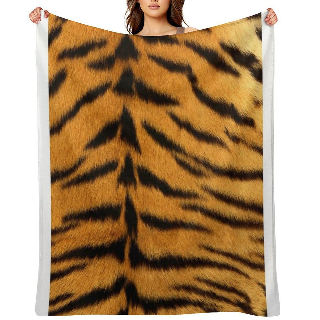 Tiger Skin Design. Animal Skins As A Design. Plush Throw Blanket